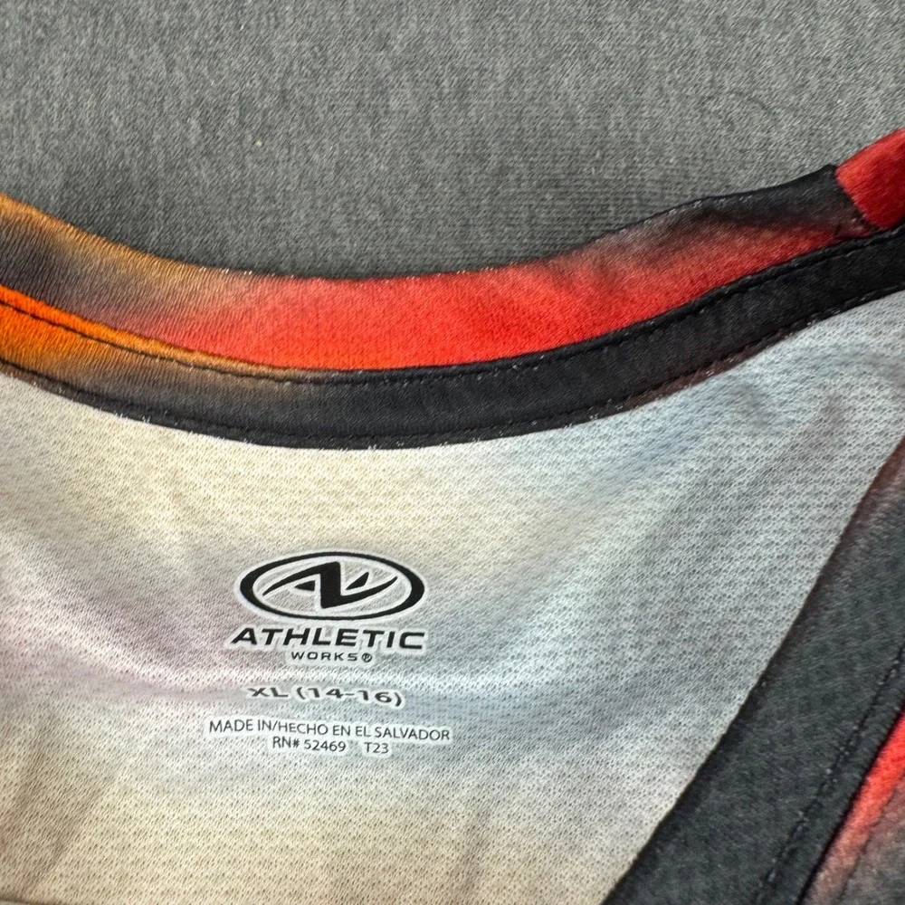 Athletic Works Boys XL 14-16 Active Shirt Tank Set Blue Tie Dye Red Mesh Camo